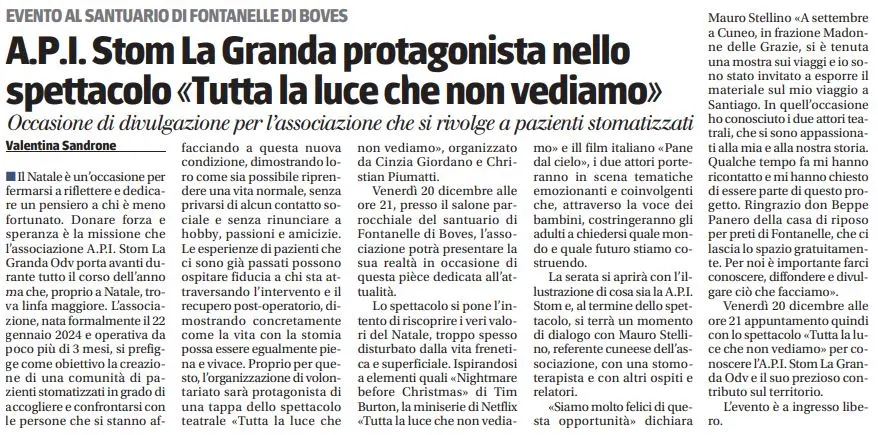 In programma spettacolo a Fontanelle